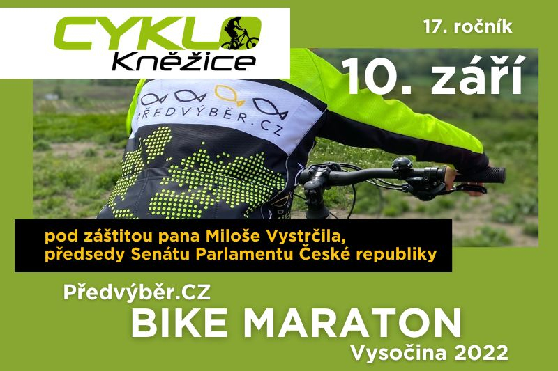 Sedmnáctý bike maraton Vysočiny odstartuje šéf senátu, část startovného půjde na speciální kolo pro handicapované děti Sedmnáctý bike maraton Vysočiny odstartuje šéf senátu, část startovného půjde na speciální kolo pro handicapované děti